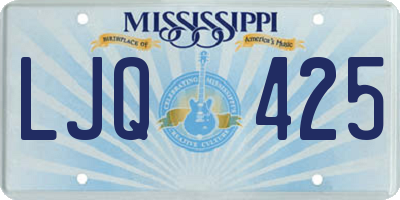MS license plate LJQ425