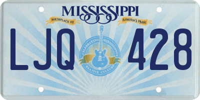 MS license plate LJQ428