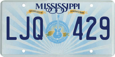 MS license plate LJQ429