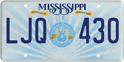 MS license plate LJQ430