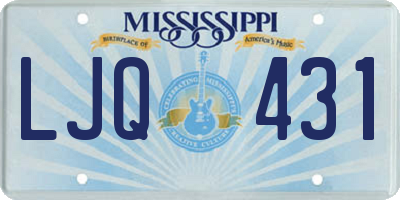 MS license plate LJQ431