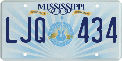 MS license plate LJQ434