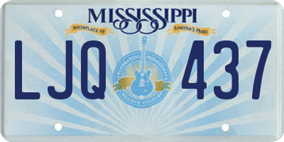 MS license plate LJQ437
