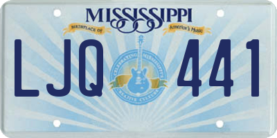 MS license plate LJQ441