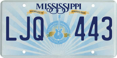 MS license plate LJQ443