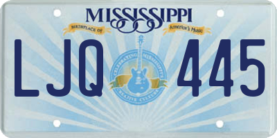 MS license plate LJQ445