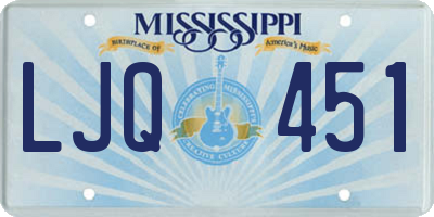 MS license plate LJQ451