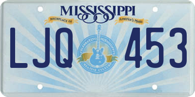 MS license plate LJQ453