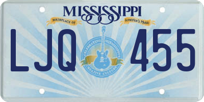 MS license plate LJQ455