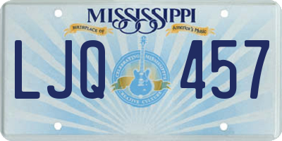 MS license plate LJQ457