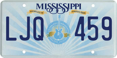 MS license plate LJQ459