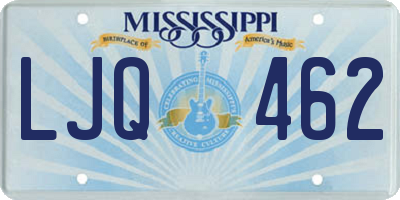 MS license plate LJQ462