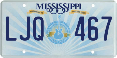 MS license plate LJQ467