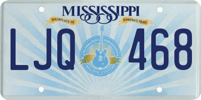 MS license plate LJQ468