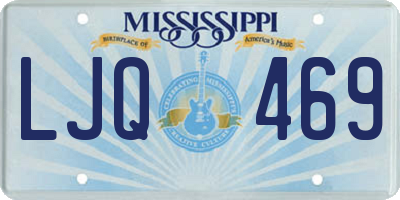 MS license plate LJQ469