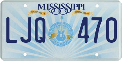 MS license plate LJQ470