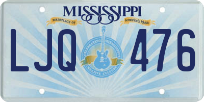 MS license plate LJQ476