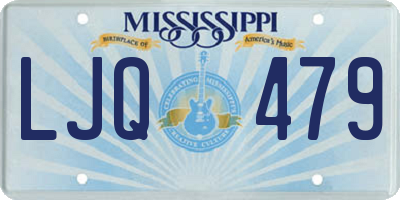 MS license plate LJQ479