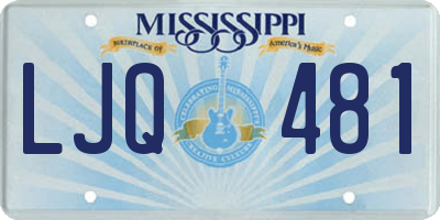 MS license plate LJQ481