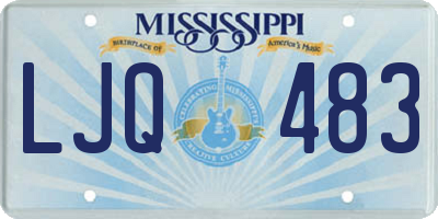 MS license plate LJQ483