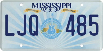 MS license plate LJQ485