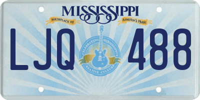 MS license plate LJQ488