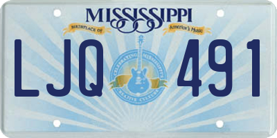 MS license plate LJQ491