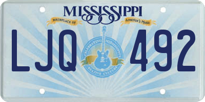 MS license plate LJQ492