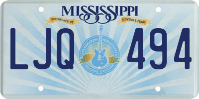 MS license plate LJQ494