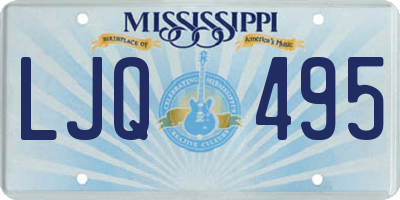 MS license plate LJQ495