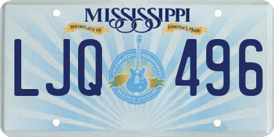 MS license plate LJQ496