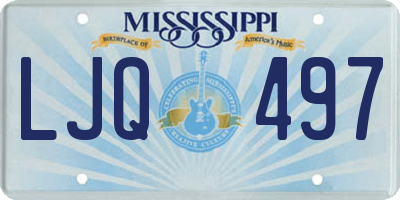 MS license plate LJQ497