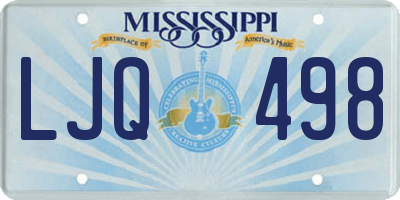 MS license plate LJQ498