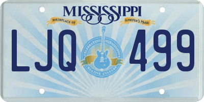 MS license plate LJQ499