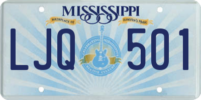 MS license plate LJQ501