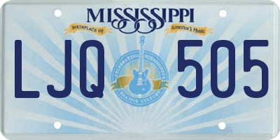 MS license plate LJQ505