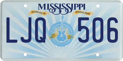MS license plate LJQ506