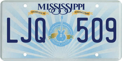 MS license plate LJQ509