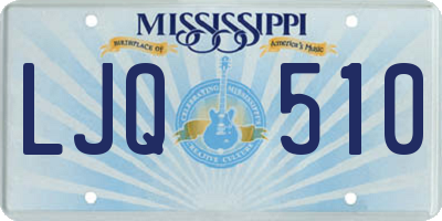 MS license plate LJQ510