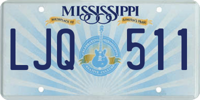 MS license plate LJQ511