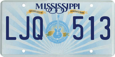 MS license plate LJQ513