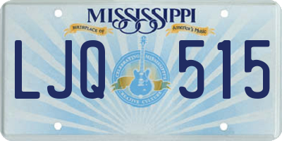 MS license plate LJQ515