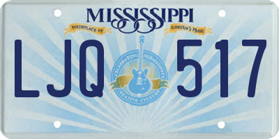 MS license plate LJQ517