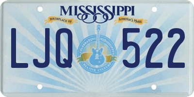 MS license plate LJQ522