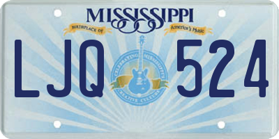 MS license plate LJQ524