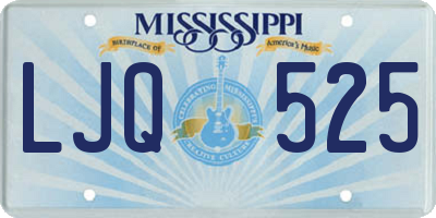 MS license plate LJQ525