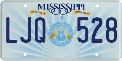 MS license plate LJQ528