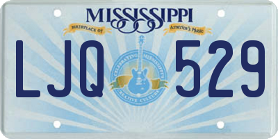 MS license plate LJQ529