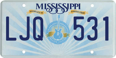 MS license plate LJQ531