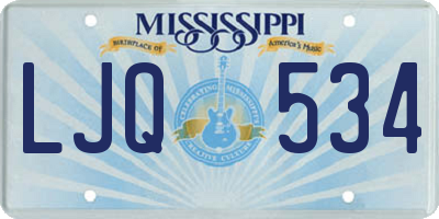 MS license plate LJQ534